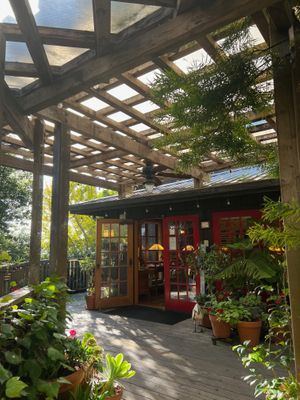 Beautiful, welcoming entrance. at Ravens' Restaurant in Mendocino
