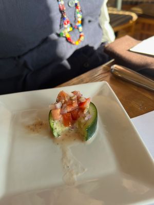 It was prettier before I took a giant bite. Sorry. at Ravens' Restaurant in Mendocino