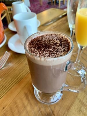 Hot chocolate  at Ravens' Restaurant in Mendocino