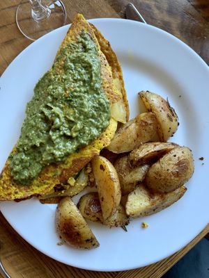 Savory crepe  at Ravens' Restaurant in Mendocino