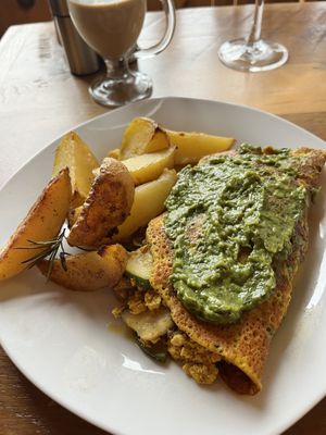 Savory crepe  at Ravens' Restaurant in Mendocino