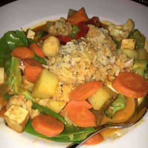 Tofu Curry at Ravens' Restaurant in Mendocino
