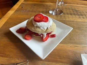 Strawberry Shortcake at Ravens' Restaurant in Mendocino