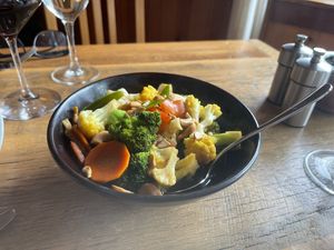 Veggies in Tamari Sauce at Ravens' Restaurant in Mendocino