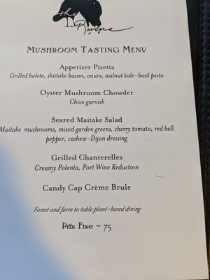  at Ravens' Restaurant in Mendocino