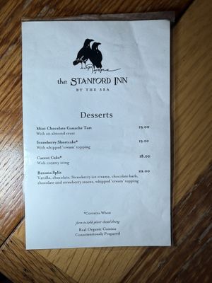   at Ravens' Restaurant in Mendocino