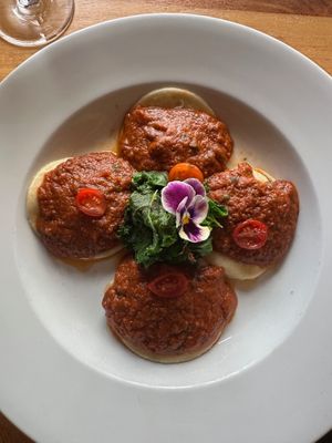 Ravioli at Ravens' Restaurant in Mendocino