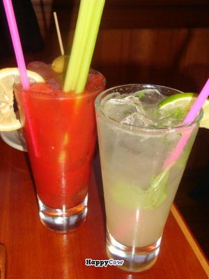 Bloody Mary and mojito at Ravens' Restaurant in Mendocino