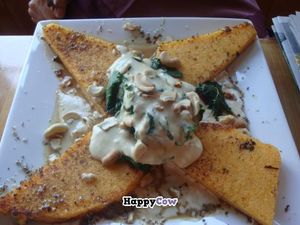 citrus polenta at Ravens' Restaurant in Mendocino