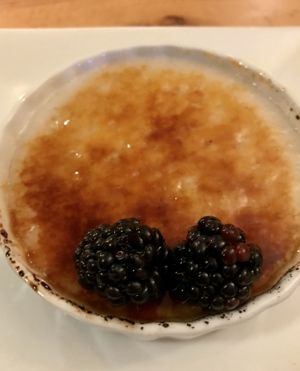 Creme brûlée  at Ravens' Restaurant in Mendocino