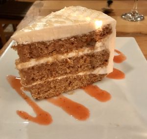 Carrot cake  at Ravens' Restaurant in Mendocino