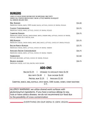 Menu page 1 at Plant Slayer in Fresno