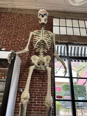 He’s watching to see if you enjoyed your burger !  at Plant Slayer in Fresno