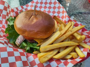 Avocado Bacon Cheese Burger at Plant Slayer in Fresno