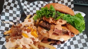 Campfire Burger at Plant Slayer in Fresno