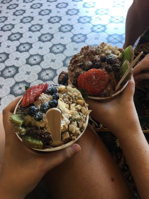 Acai bowls at The Pressed Pantry in Byron Bay