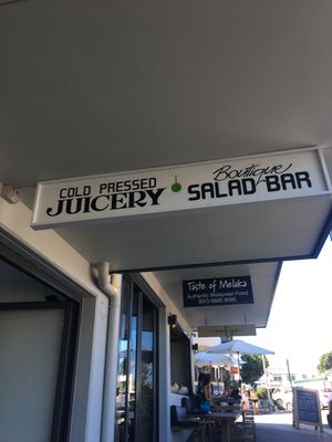 Outside at The Pressed Pantry in Byron Bay