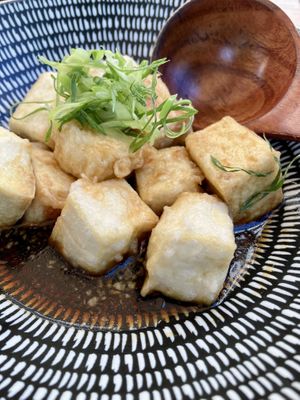 Tofu with vegan agedashi  at Zushi in Barangaroo