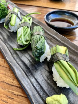 Mixed veggie nigiri  at Zushi in Barangaroo