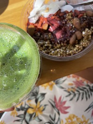 Green smoothie  #Veganuary at Bare Naked Bowls in Sydney