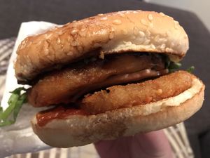 Vegan burger  at Big Gary's in Christchurch