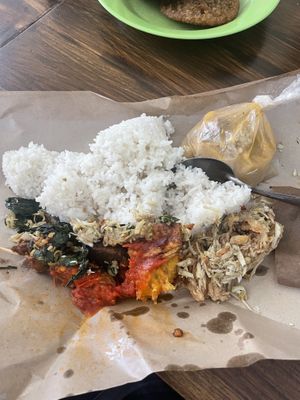 Nasi campur  at Narayana Vegetarian in Kerobokan Kelod