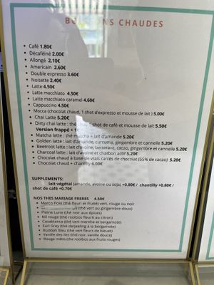 menu  at La Popote D'Ondine in Nice