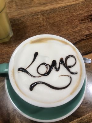 Almond milk cappuccino  at La Popote D'Ondine in Nice