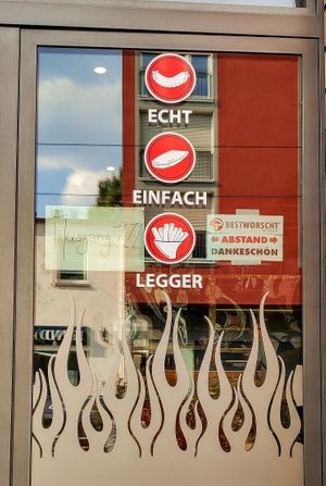 Outside at Best Worscht In Town - Schweizer in Frankfurt