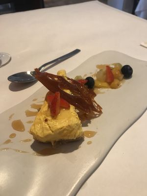 Mousse de mango   at La Fàbrica in Vilafranca Del Penedes