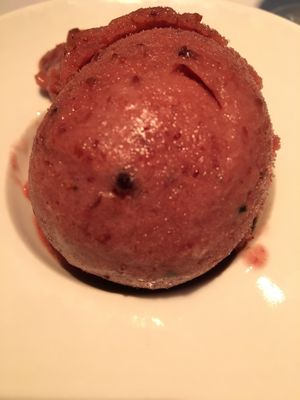 Red Fruits Sorbet at La Fàbrica in Vilafranca Del Penedes