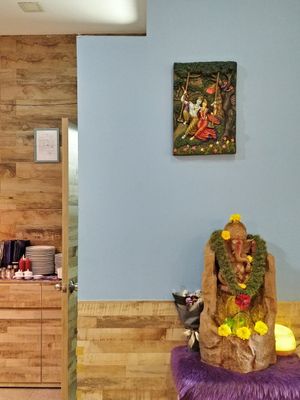 Restaurant interior decor at Shivam in Central Singapore