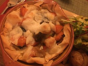 Roasted vegetable strudel at Green Loft in Northampton