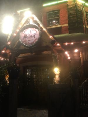 The entrance to the stairs you need to take - it is shared with the Chilli Village restaurant - The Green Loft is above at Green Loft in Northampton