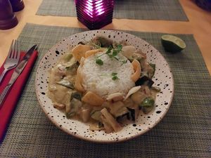 Thai green curry at Green Loft in Northampton