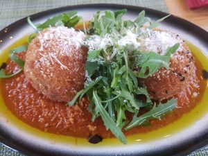 Arancini balls at Green Loft in Northampton