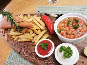 Vegan Fish and Chips at Green Loft in Northampton