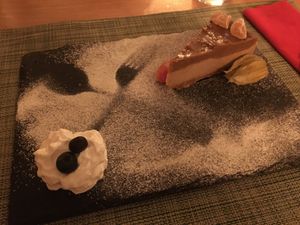 Caramel cheesecake at Green Loft in Northampton