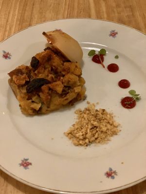 Vegan bread pudding  at Het Lokaal in Amersfoort