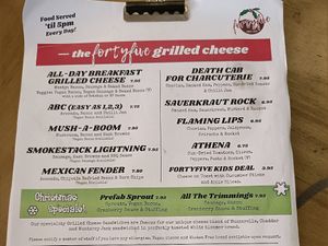 Menu - Dec 2022 at FortyFive in York