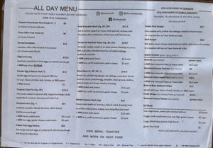 Menu2 at The Mossy in Mossy Point