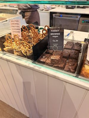 Vegan cakes at Mrs. Potts Chocolate House in Bristol