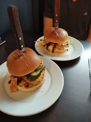 Korean and standard burger at Absurd Bird in Bath