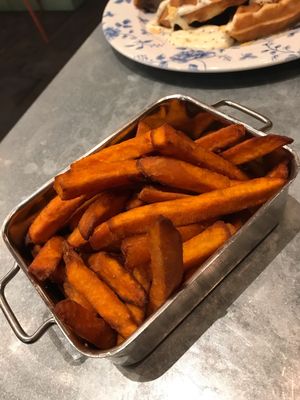 Sweet potato fries  at Absurd Bird in Bath