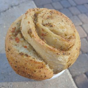 [Vegan] French Olive Bun at Grateful Bread - Freakbeat Vegetarian in Lincoln