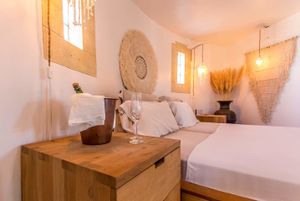 The 360Suite with private round terrace and kingsize bed: for all romantic holidays and celebrations of love!  at Casa Tarsan Vegan Eco Lodge in Villalonga