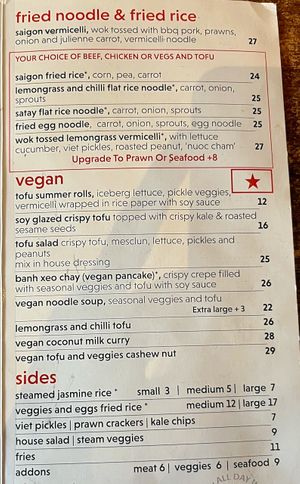 Menu (2025-2) at Saigon Kingdom - Hawthorne Drive in Queenstown