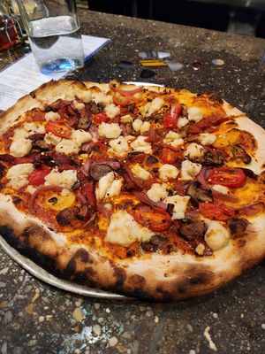 Pizza at Taos Mesa Brewing in Taos