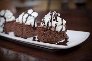 Flourless chocolate cake at Mua in Oakland