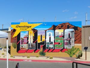 Mural at Farmers Market at Blushing Buffalo in El Paso